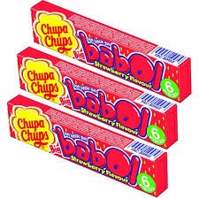 Chupa Chups Babol Strawberry 3-pack