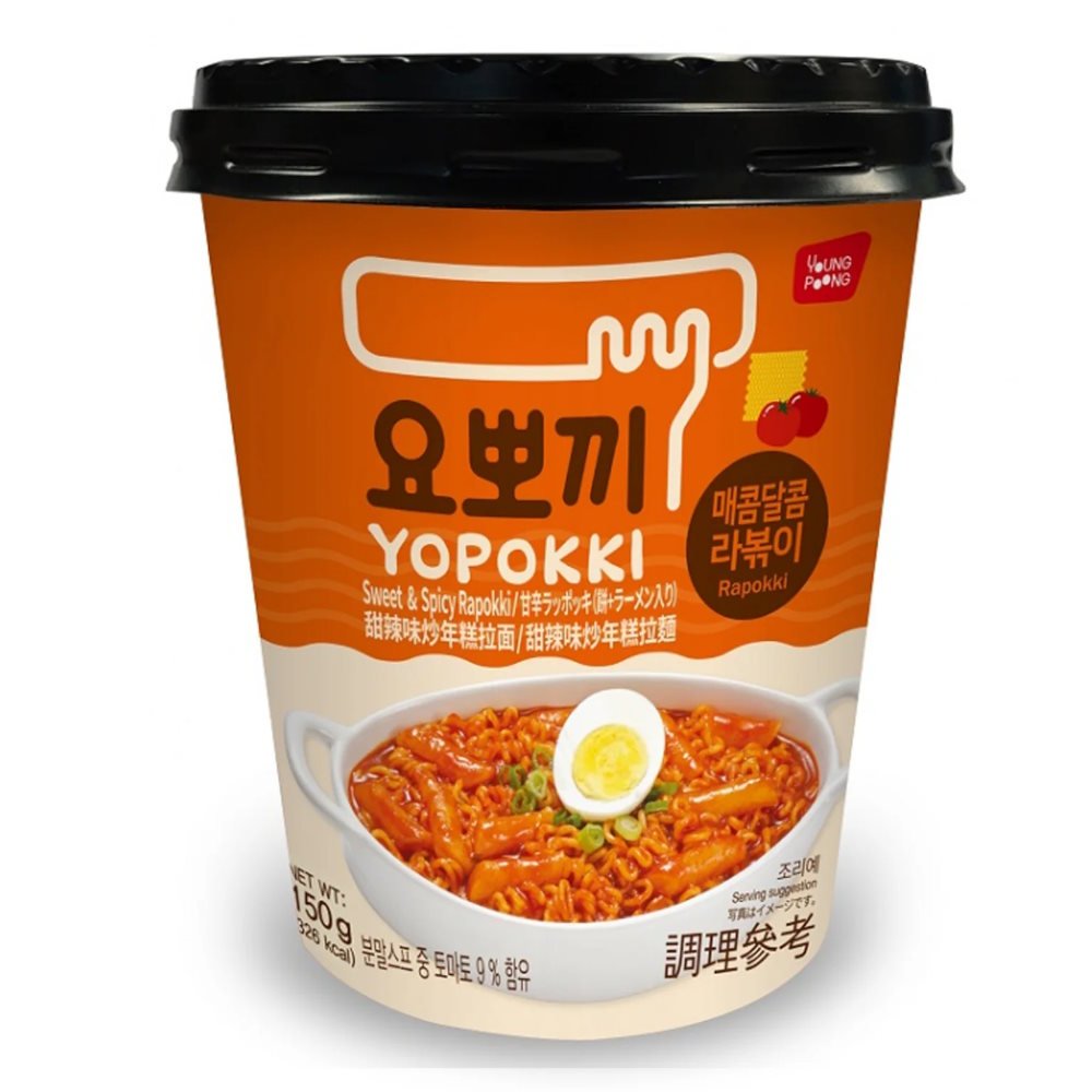 Yopokki Sweet & Spicy Rapokki Kuppinuudeli 145g