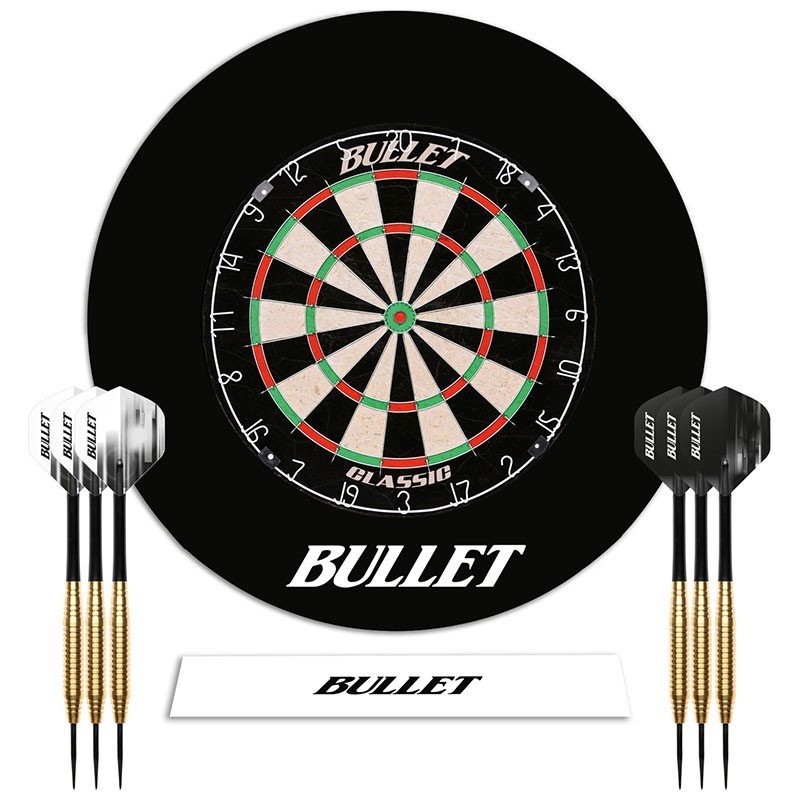 Bullet Tournament Darts-taulu, sis. Taulu & tikat