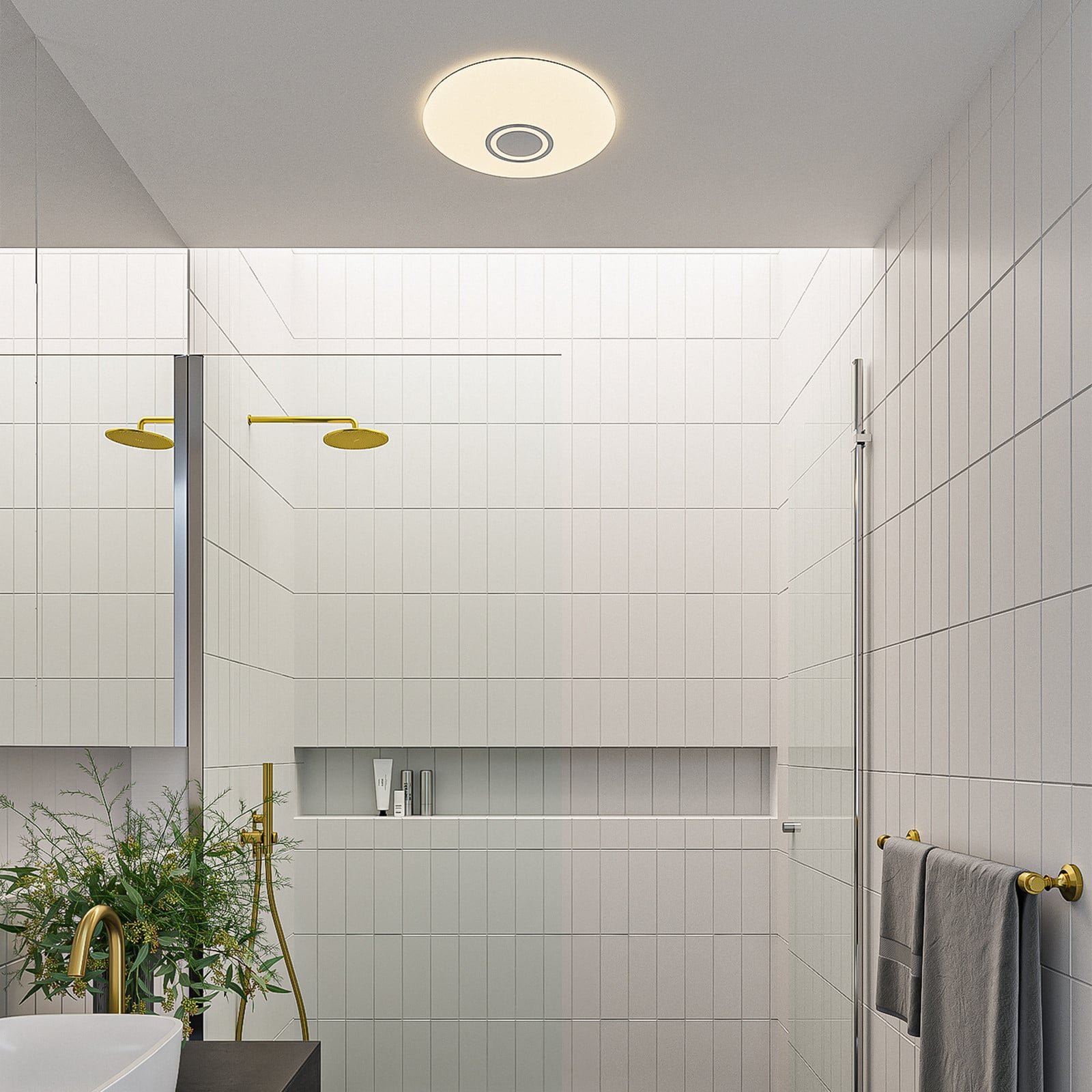 Djay Smart Color Kattovalaisin White - Nordlux - Kylpyhuone - Muovi - Pyöreä