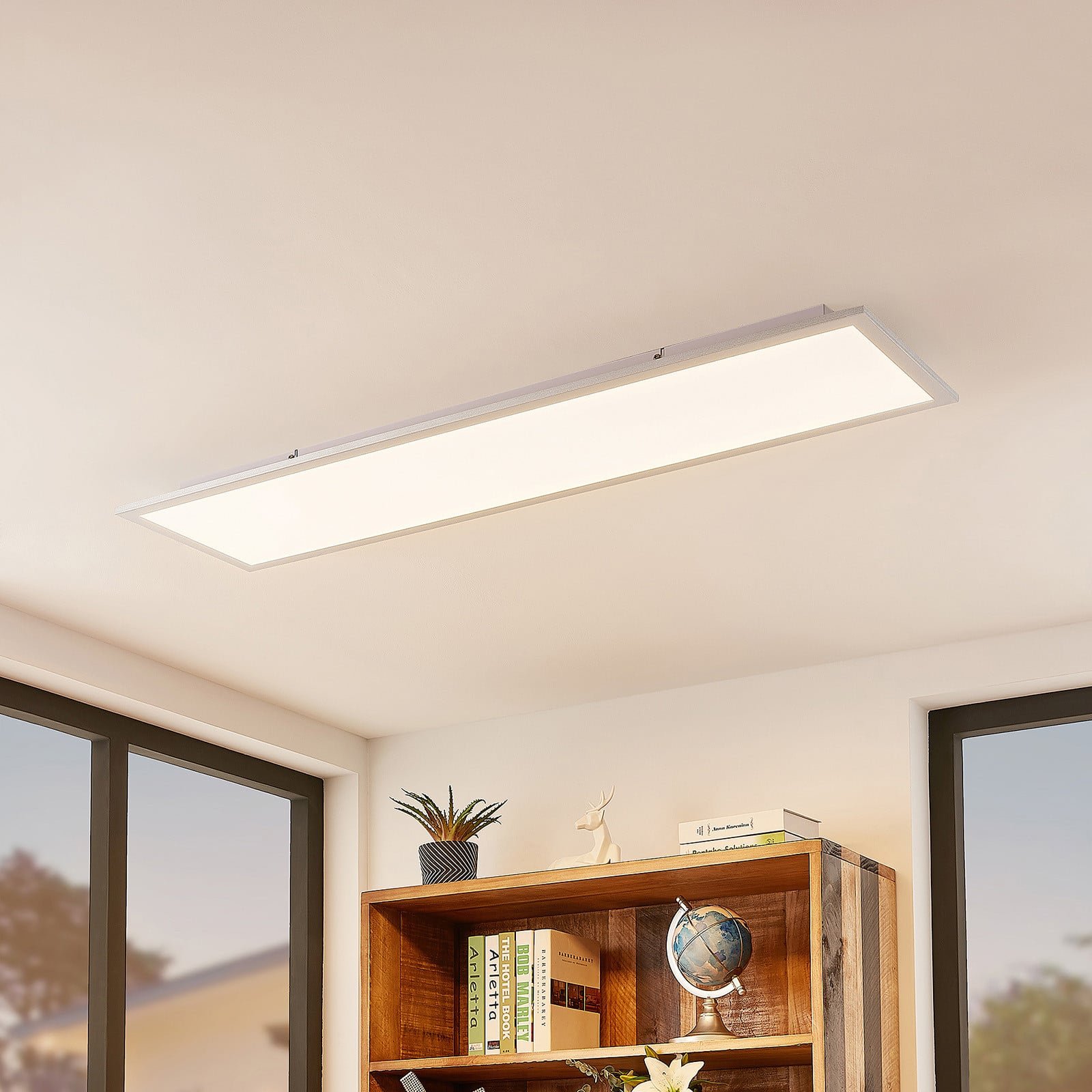 Kjetil kattovalaisin Smart Home 120x30 hopea/valkoinen - Lindby - Työhuone / toimisto - Moderni - Muovi - Kulmikas