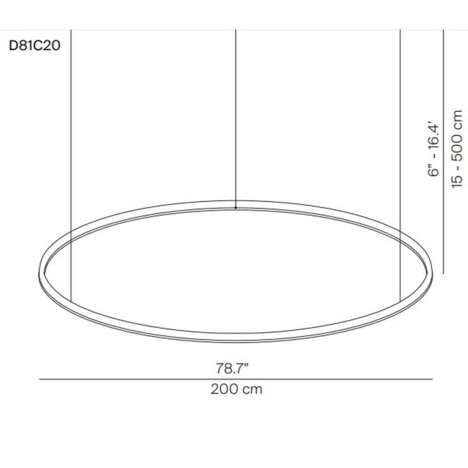 Compendium Circle LED Riippuvalaisin Ø200 Alu - Luceplan - Ruokailutila - Alumiini