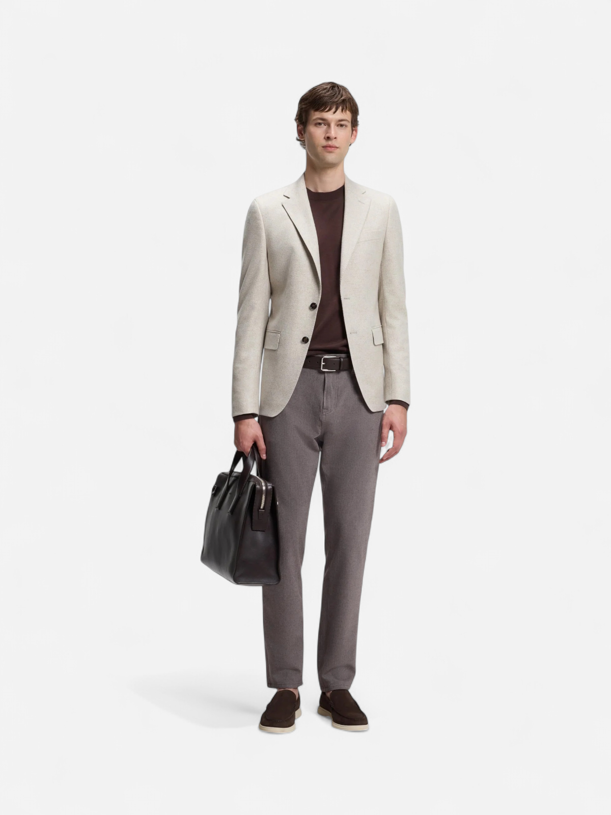 Hugo Boss miesten housut Maine, ruskea kuosillinen