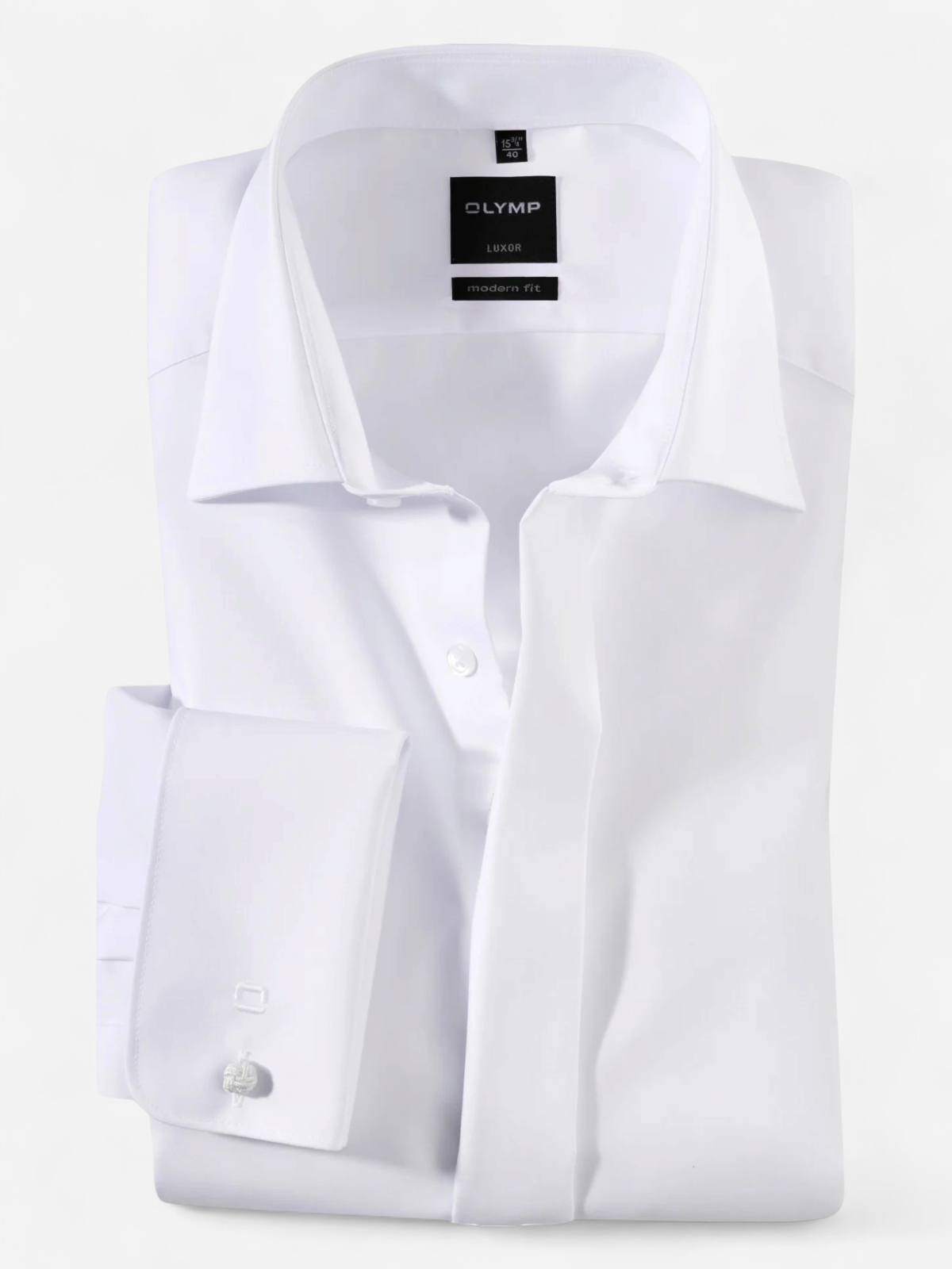 Olymp Miesten Juhlava Kauluspaita, OLYMP WHITE DC MODERN FIT Valkoinen