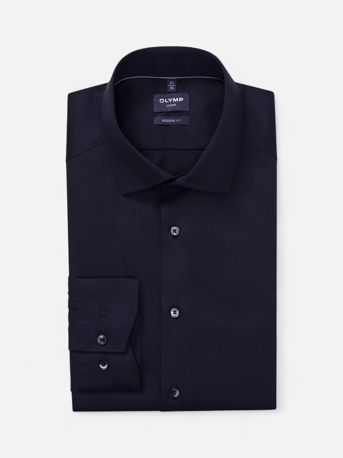 Olymp miesten kauluspaita, 042 LUXOR MODERN FIT SATIN Sininen