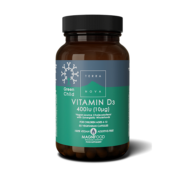 Terranova Green Child Vitamin D3 10 ug (kasviperäinen) 50 kaps 50 kaps