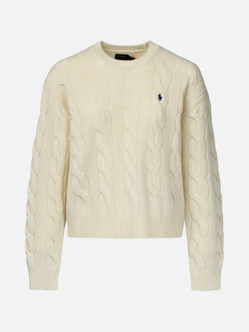 Polo Ralph Lauren naisten neulepusero, SWEATER-PULLOVER Luonnonvalkoinen